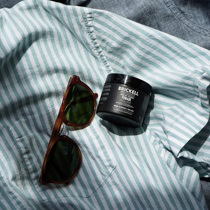 Brickell Men's Products - Strong Hold Texturizing Pomade for Men - The Panic Room