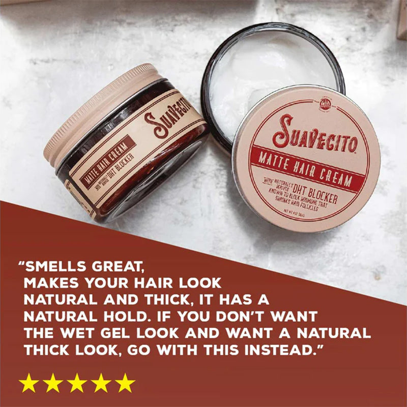 Suavecito - Matte Hair Cream with DHT Blocker, 113g - The Panic Room