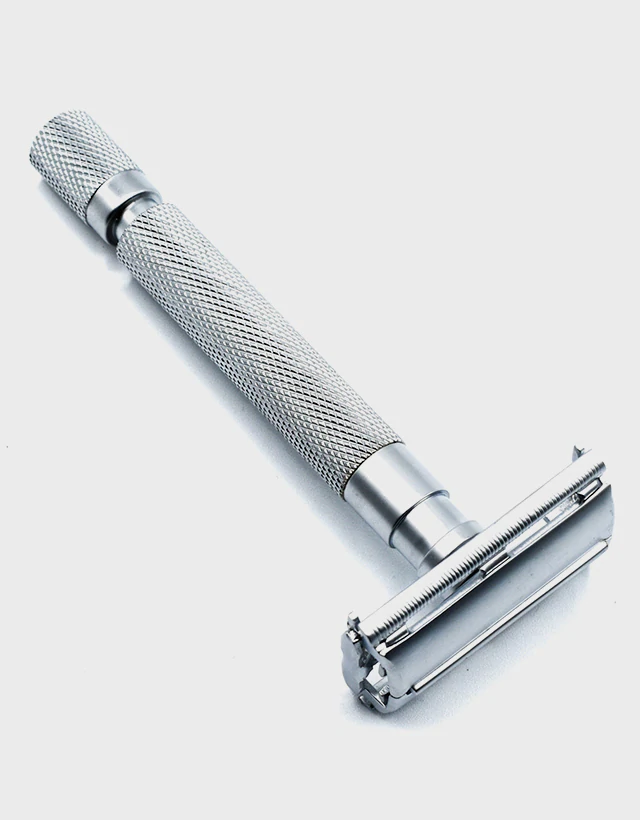 Parker - 74R-SC Safety Razor, Butterfly Open, Heavyweight, Satin Chrome Finish Handle - The Panic Room