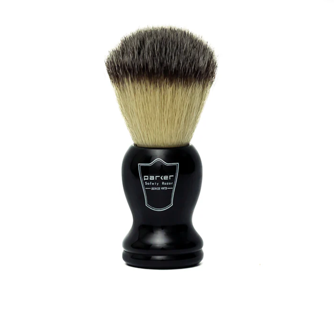 Parker - Synthetic Shaving Brush, Black Handle, SYB2 - The Panic Room