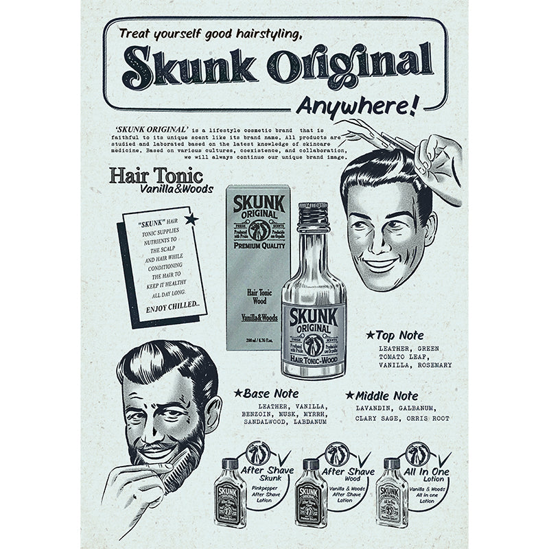 Skunk Original - Hair Tonic, Wood, 400ml - The Panic Room