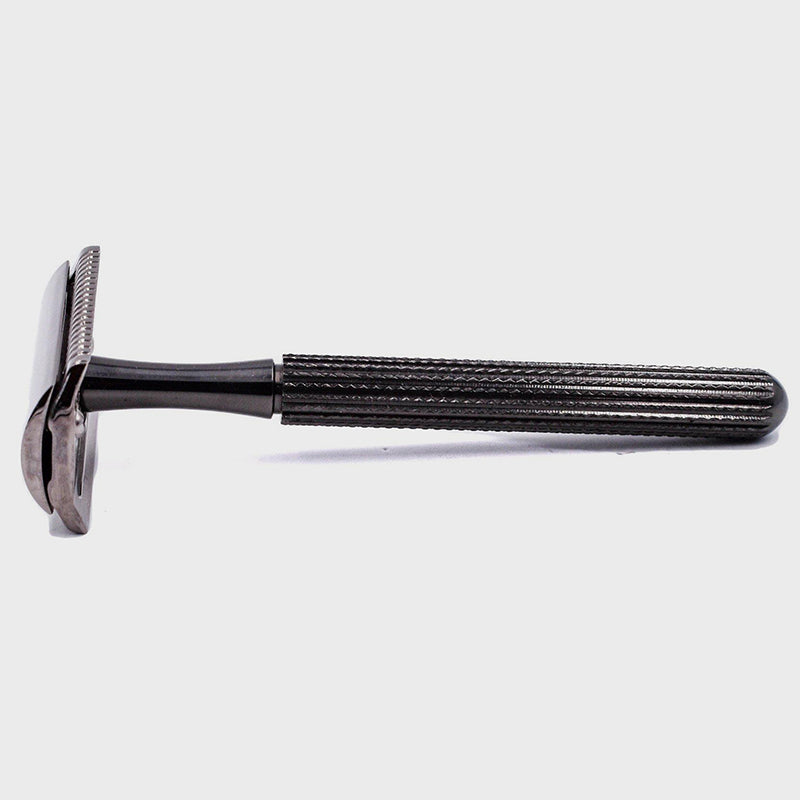 Parker - 78R-GR Safety Razor, 3 piece, Slim Head, Textured Graphite and Gunmetal Handle - The Panic Room