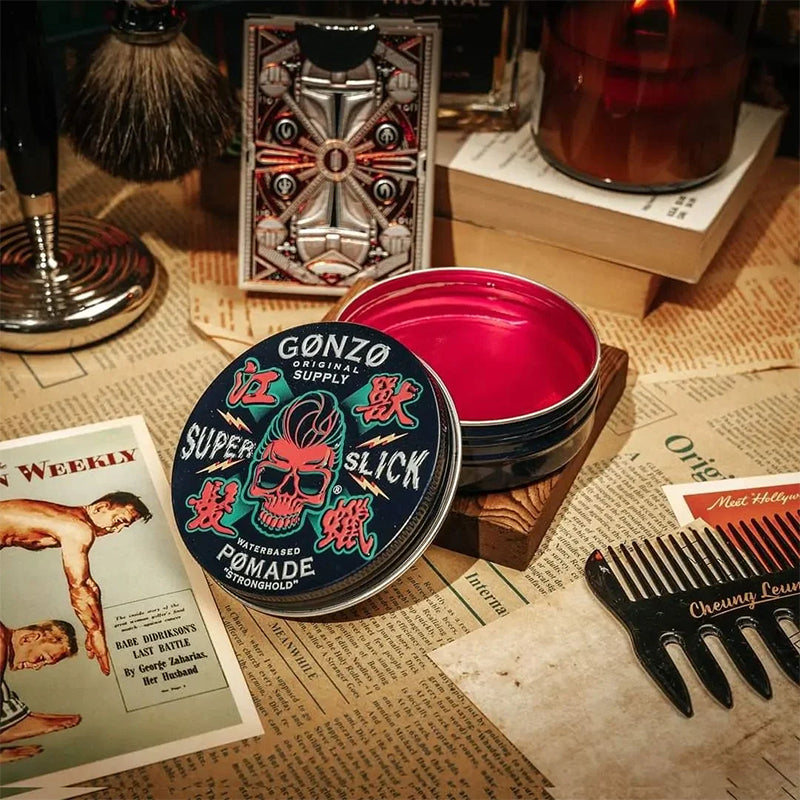 Gonzo Original Supply - Super Slick Pomade "StrongHold", 100g - The Panic Room