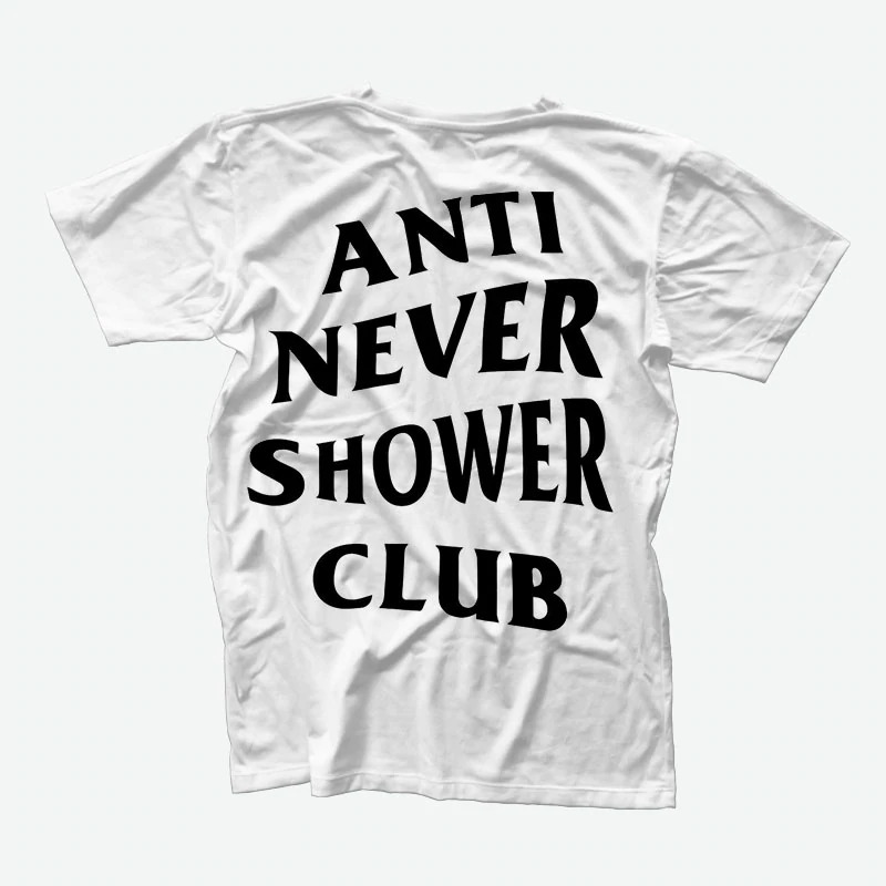 ANSC - Anti Never Shower Club Tee White - The Panic Room