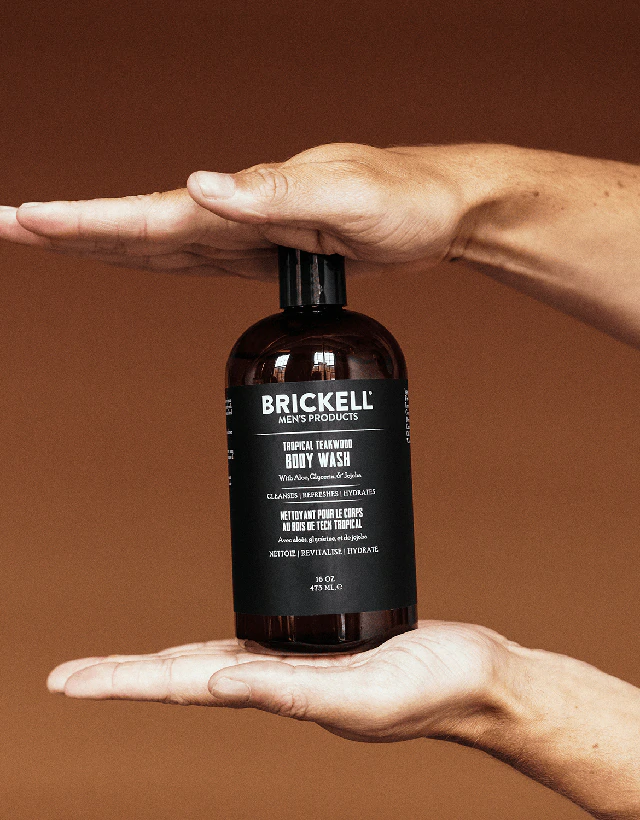Brickell Men's Products - Tropical Teakwood Body Wash, 473ml - The Panic Room