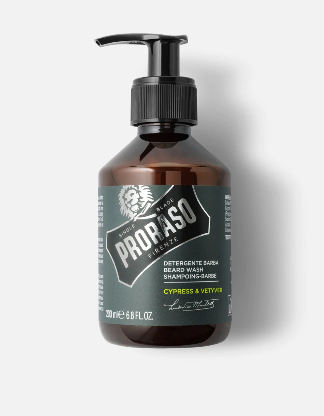 Proraso - Beard Wash, Cypress & Vetyver, 200ml - The Panic Room