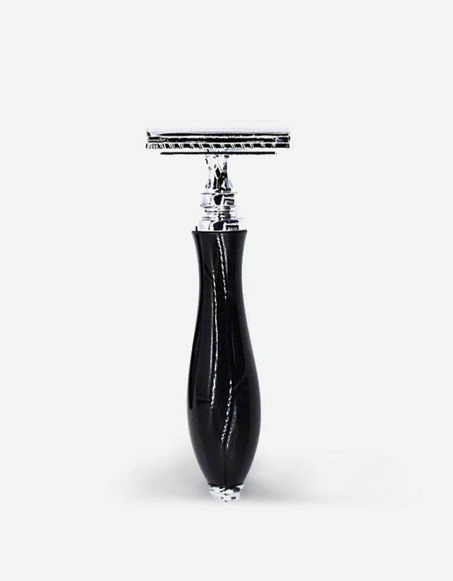 Parker - 111B Safety Razor, 3 piece, Black Resin Handle - The Panic Room