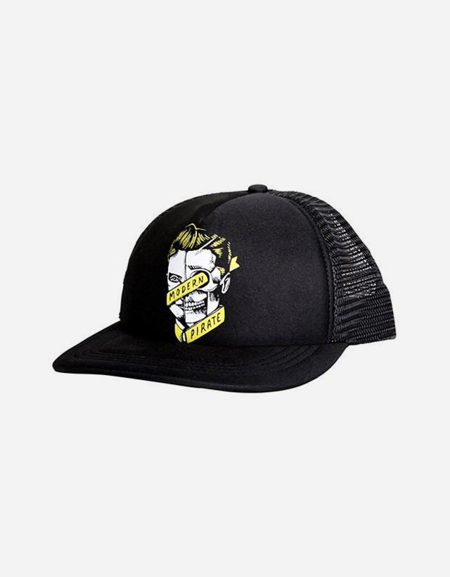 Modern Pirate - Junior Logo Trucker Hat (Yellow Logo) - The Panic Room