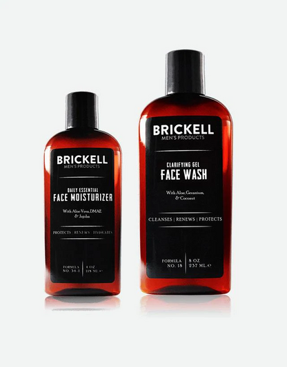 Brickell Men's Products - Daily Essential Men's Face Care Routine I (Normal/Oily Skin) - The Panic Room