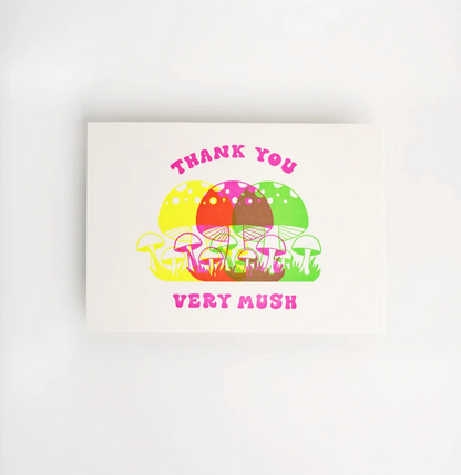 Hrvst.Store - Thank You Very Mush Postcard, A6, Letterpress - The Panic Room