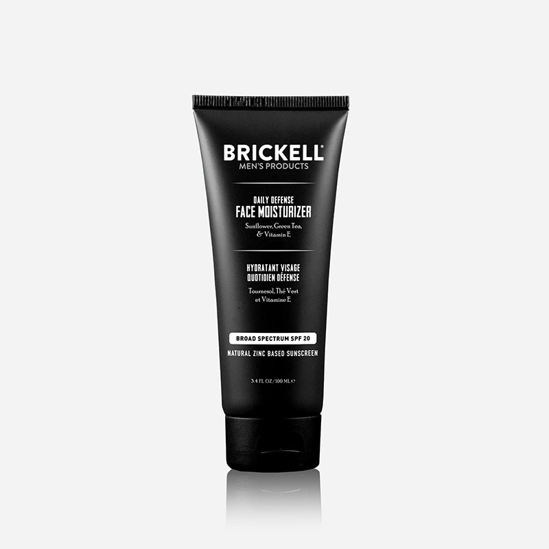 Brickell Men's Products - Daily Defense Face Moisturizer with SPF 20 for Men, 100ml - The Panic Room