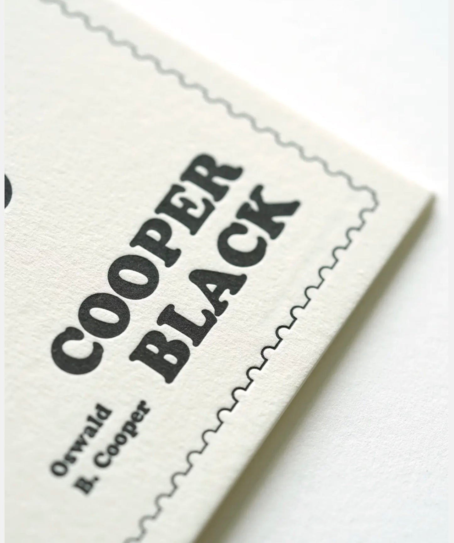 Hrvst.Store - Cooper Black Postcard, A6, Letterpress