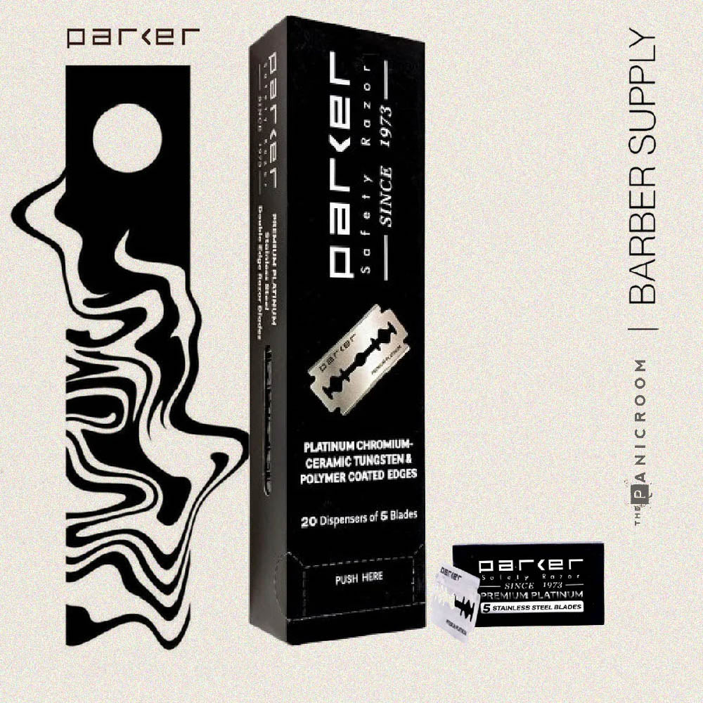 Parker - Premium Platinum Double Edge Razor Blades, 100 Blades - The Panic Room