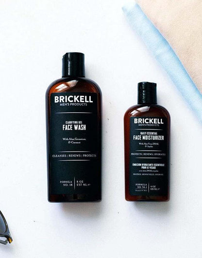 Brickell Men's Products - Daily Essential Men's Face Care Routine I (Normal/Oily Skin) - The Panic Room