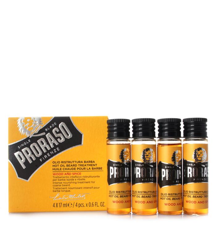 Proraso - Hot Oil Beard Treatment, Wood & Spice, 4x17ml - The Panic Room