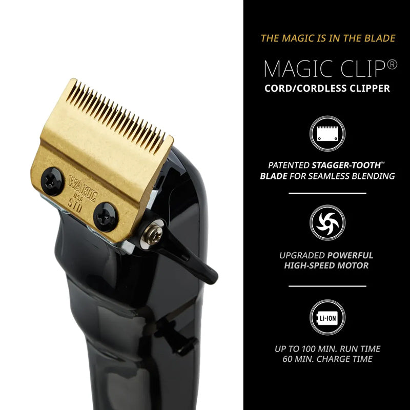 Wahl - 5 Star Series Magic Clip Professional Cord/Cordless Clipper, Black