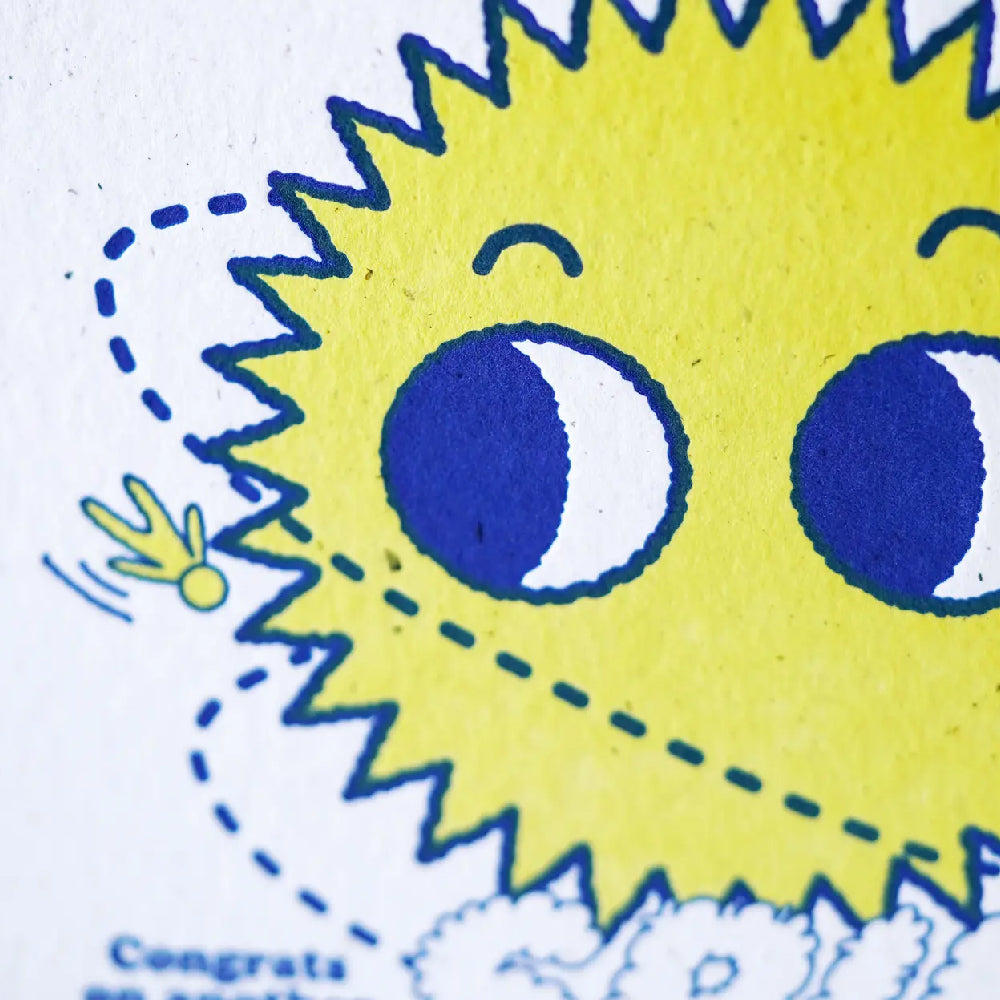 Hrvst.Store - Happy Birthday Spin, A6, Letterpress