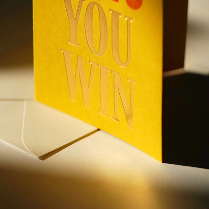 Hrvst.Store - Okay You Win Greeting Card, A6, Letterpress - The Panic Room
