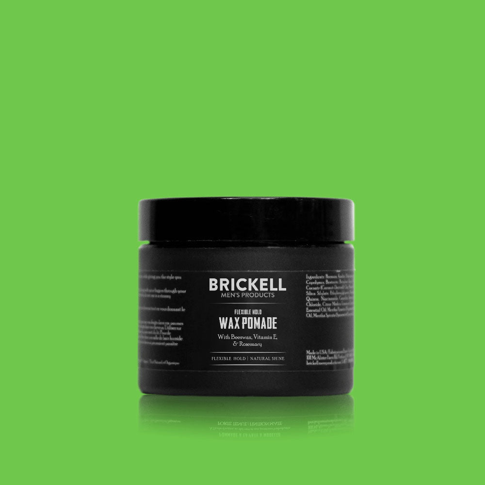 Brickell Men's Products - Flexible Hold Wax Pomade - The Panic Room