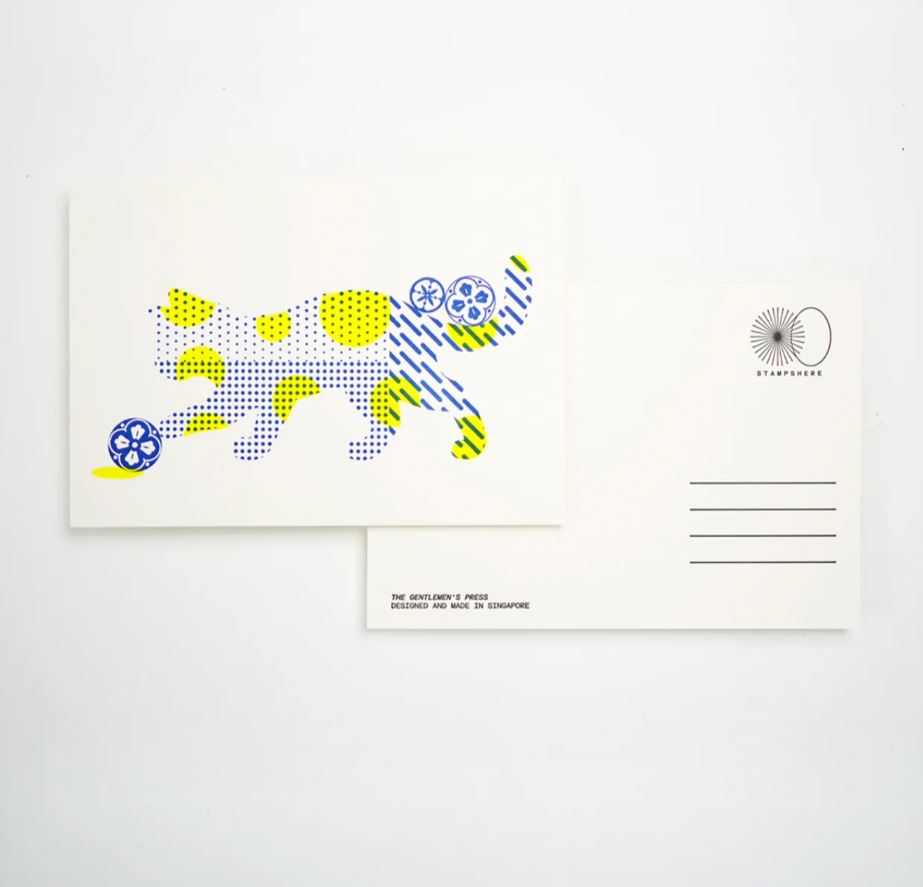 Hrvst.Store - Cat Play Postcard, A6, Letterpress - The Panic Room