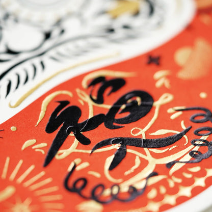 Hrvst.Store - Daruma Postcard, Letterpress