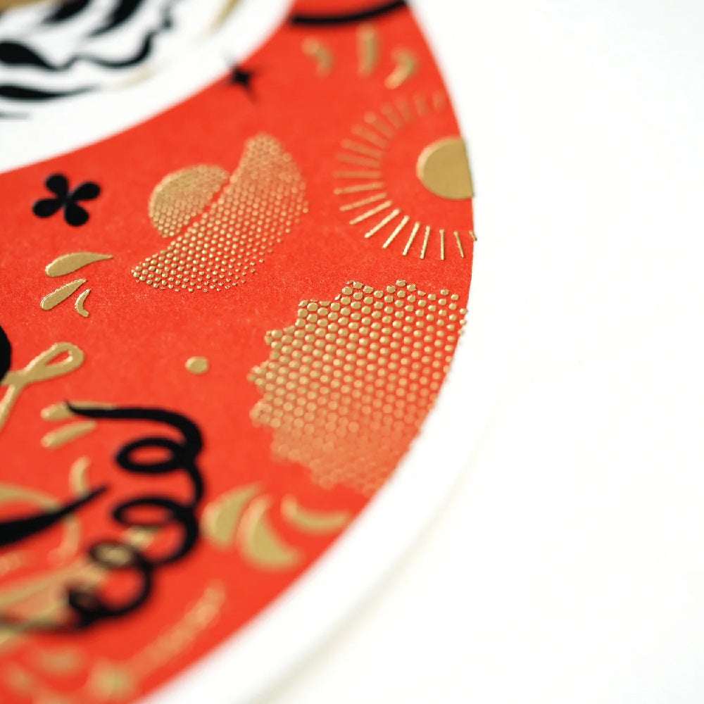 Hrvst.Store - Daruma Postcard, Letterpress