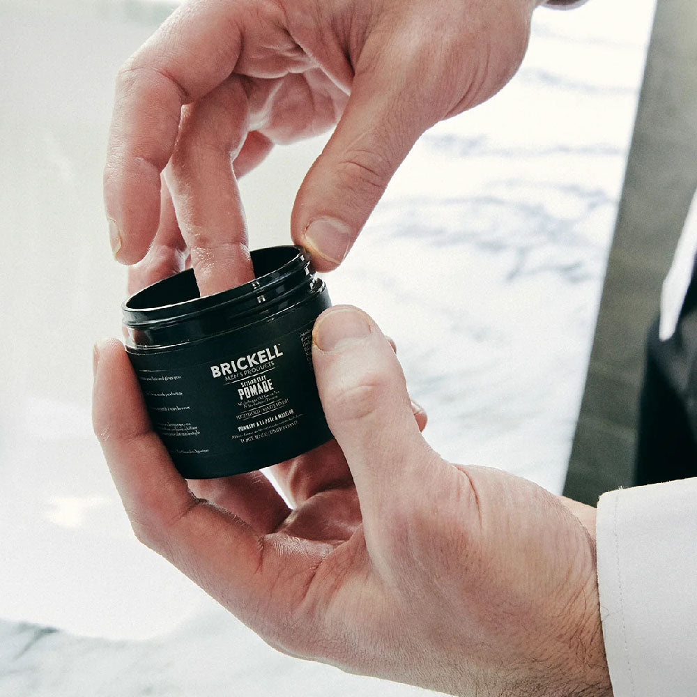 Brickell Men's Products - Flexible Hold Wax Pomade - The Panic Room