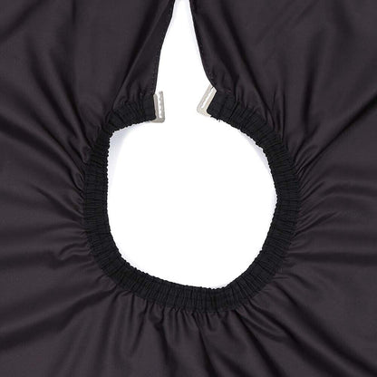 Cutting Cape, Black with Horizontal Window - The Panic Room