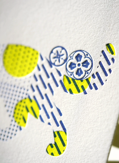 Hrvst.Store - Cat Play Postcard, A6, Letterpress - The Panic Room