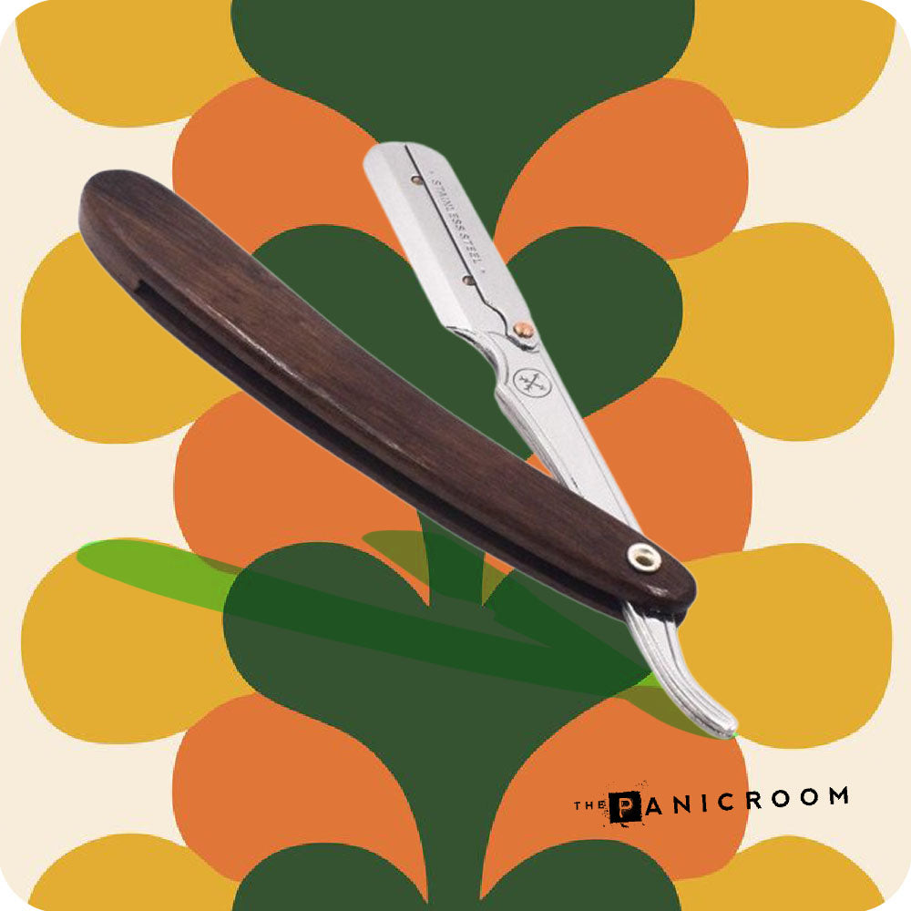 Straght Razor Clip Parker - SRDW Straight Razor, Clip Type, Dark Sheeshan Wood Handle ...