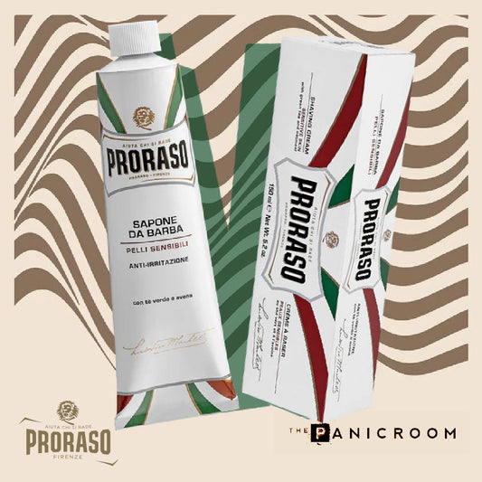 Proraso - Shaving Cream Tube, Sensitive Green Tea, 150ml - The Panic Room