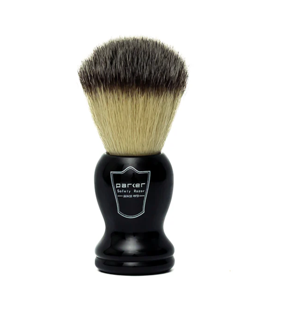 Parker - Synthetic Shaving Brush, Black Handle, SYB2 - The Panic Room