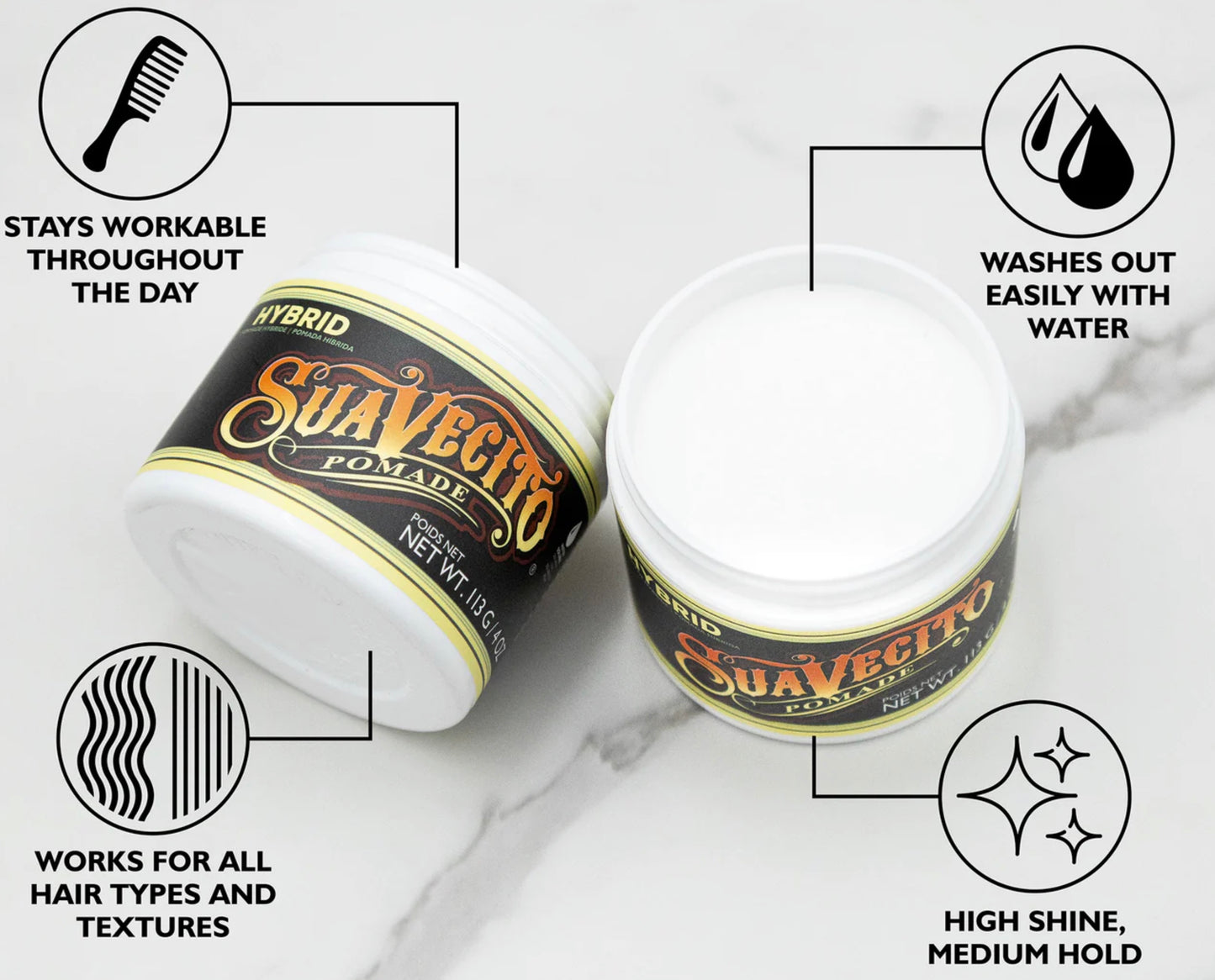 Suavecito - Hybrid Pomade, 113g