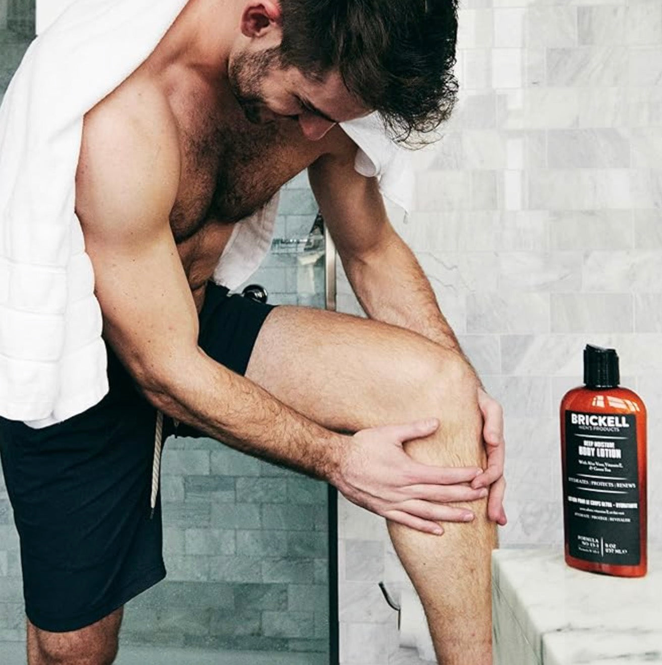 Brickell Men's Products - Deep Moisture Body Lotion for Men (Scented), 237ml