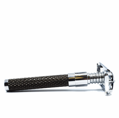 Parker - 92R Safety Razor, Butterfly Open, Heavyweight, Graphite and Chrome Finish Handle
