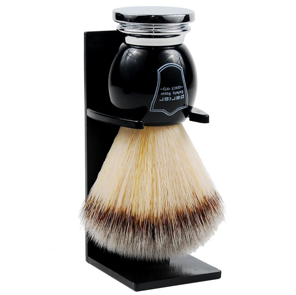 Parker - Synthetic Shaving Brush, Black Handle, SYB2
