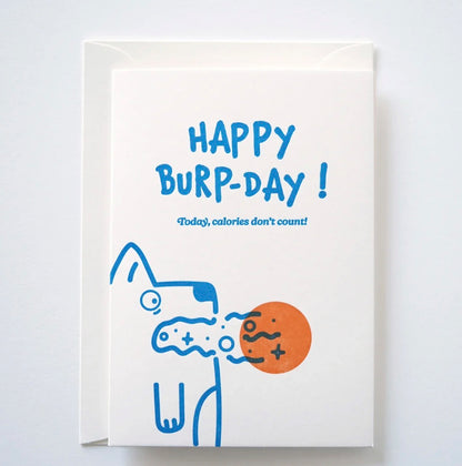 Hrvst.Store - Happy Burp Day Greeting Card, A6, Letterpress