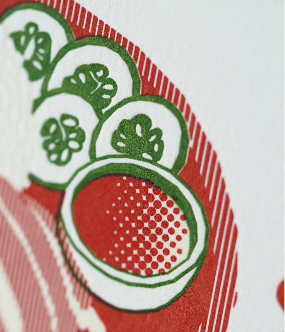 Hrvst.Store - Chicken Rice Postcard, A6, Letterpress