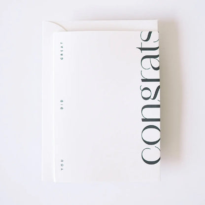 Hrvst.Store - Congrats You Did Great, A6, Letterpress - The Panic Room
