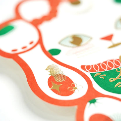 Hrvst.Store - Fortune Cat Postcard, Letterpress