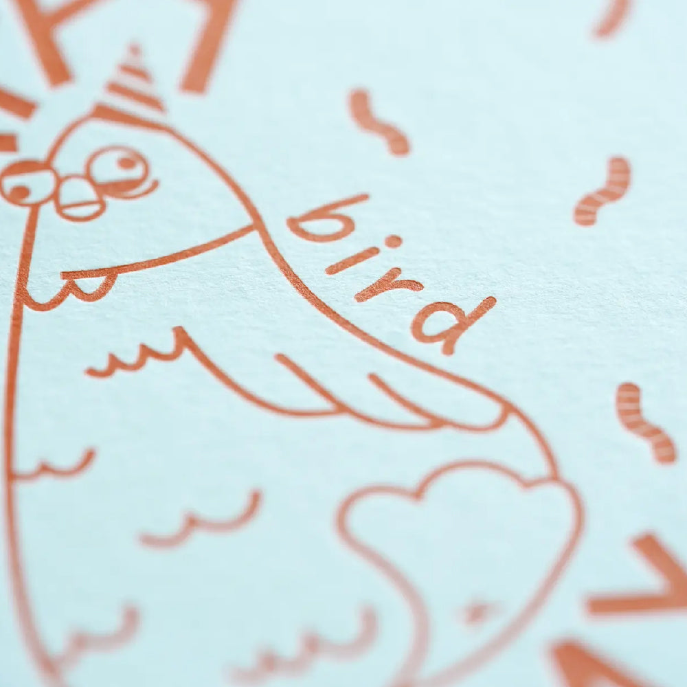Hrvst.Store - Happy Bird Day Greeting Card, A6, Letterpress