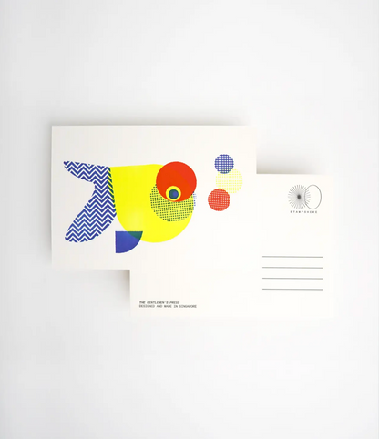 Hrvst.Store - Neon Goldfish Postcard, A6, Letterpress - The Panic Room