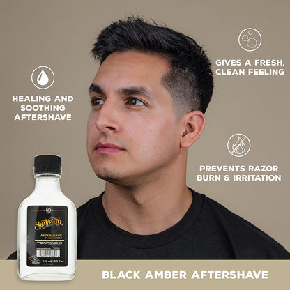 Suavecito - Black Amber Aftershave, 100ml - The Panic Room