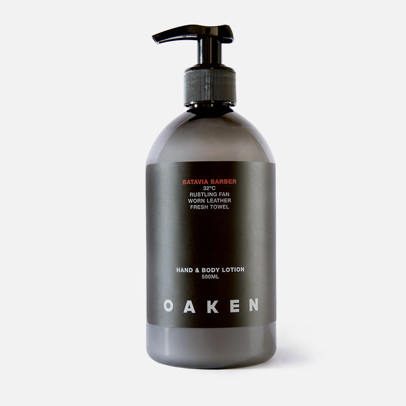 Oaken Lab - Hand & Body Lotion, Batavia Barber, 500ml - The Panic Room