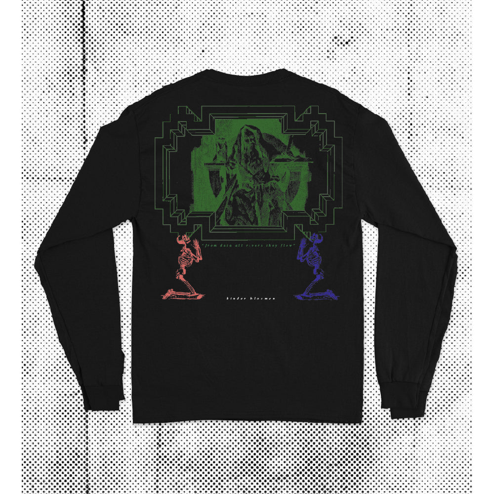 La Munai - Kinder Bloomen ‘Data The Wizard’ Black Long Sleeve T-Shirt - The Panic Room