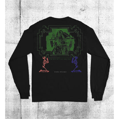 La Munai - Kinder Bloomen ‘Data The Wizard’ Black Long Sleeve T-Shirt - The Panic Room