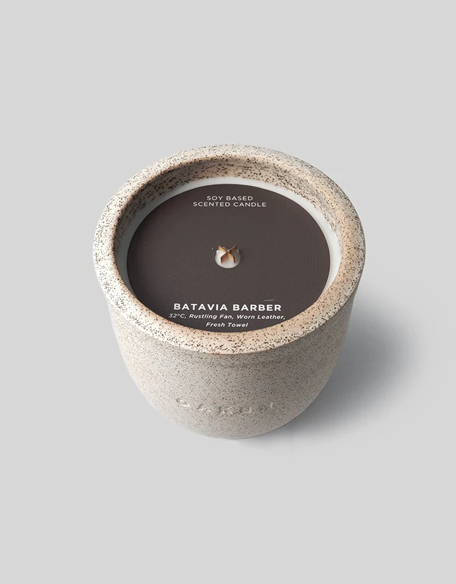 Oaken Lab - Ceramic Candle, Batavia Barber, 330g - The Panic Room