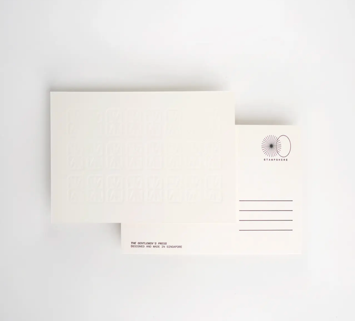 Hrvst.Store - Blind Time Postcard, A6, Letterpress - The Panic Room