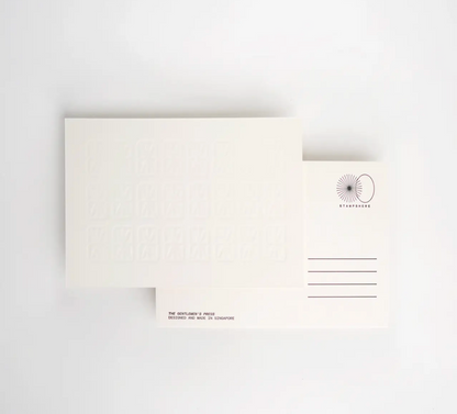 Hrvst.Store - Blind Time Postcard, A6, Letterpress - The Panic Room