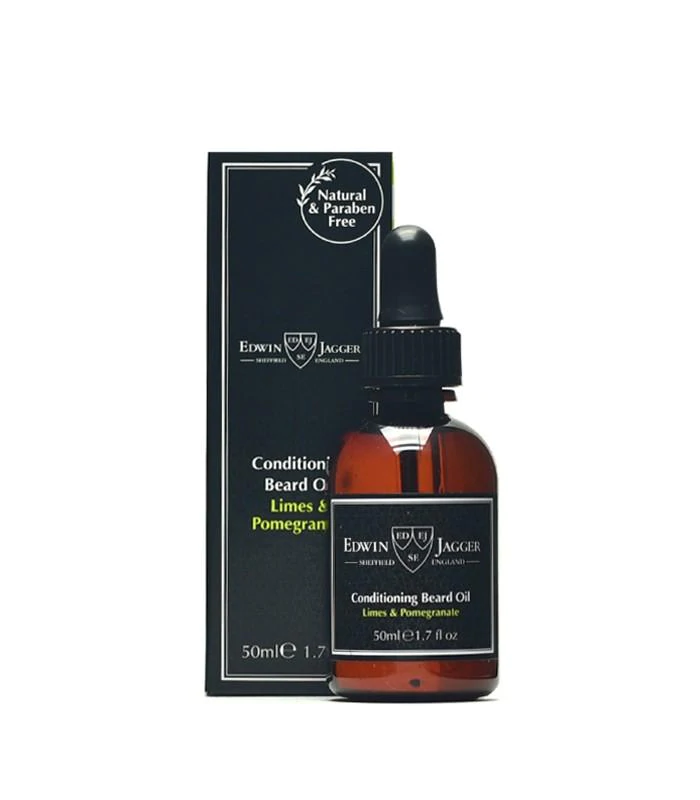 Edwin Jagger - Conditioning Beard Oil, Limes and Pomegranate, 50ml - The Panic Room